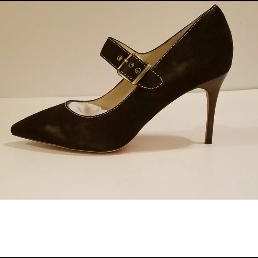 BETTYE MULLER GIBBS BROWN SUEDE PUMPS HEELS SHOES SIZE 6.5 EUC